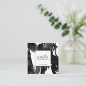 Carte De Visite Carré Artiste de maquillage noir Abstrait moderne (Debout devant)