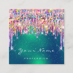 Carte De Visite Carré Artiste de maquillage Planificateur d'événements