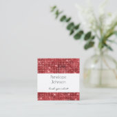 Carte De Visite Carré Artiste de maquillage Ruby Sparkle Glam (Debout devant)