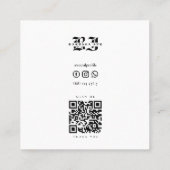 Carte De Visite Carré Artiste de tatouage moderne Gold Script Bleu rose (Dos)