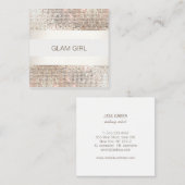 Carte De Visite Carré Artiste maquilleur de séquences d'argent (Devant / Derrière)