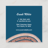 Carte De Visite Carré Artiste professionnel unique moderne (Dos)