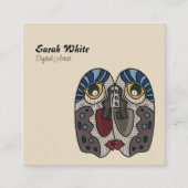 Carte De Visite Carré Artiste professionnel unique moderne (Devant)