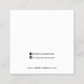 Carte De Visite Carré Artistic Aquarelle Écran de bijouterie (Dos)