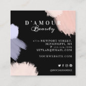 Carte De Visite Carré Artistic & Moderne Abstrait Peinture Brush Stroke (Dos)