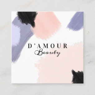 Carte De Visite Carré Artistic & Moderne Abstrait Peinture Brush Stroke