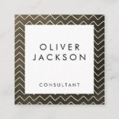 Carte De Visite Carré Artsy Chevron Motif (Devant)