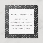 Carte De Visite Carré Artsy Chevron Motif (Dos)