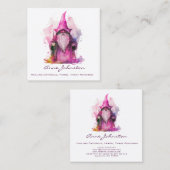 Carte De Visite Carré Assistant Gnome aquarelle (Devant / Derrière)