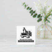 Carte De Visite Carré Assistants auto du camion remorque (Debout devant)