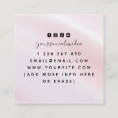 Carte De Visite Carré Astrologie de la lune céleste magique rose étincel (Dos)