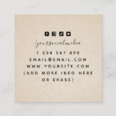 Carte De Visite Carré Astrologie Lectures Zodiac lunaire astrologue (Dos)