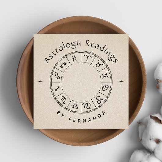 Carte De Visite Carré Astrologie Lectures Zodiac lunaire astrologue