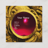 Carte De Visite Carré ATHENA ET COMBATTRE LES GRIFFINS MONOGRAM, Ruby Ro (Devant)