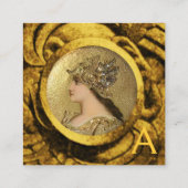 Carte De Visite Carré ATHENA ET COMBATTRE LES GRIFFINS MONOGRAM, Ruby Ro (Dos)