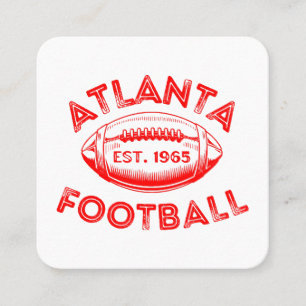 Carte De Visite Carré Atlanta Football Style Vintage 