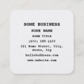 CARTE DE VISITE CARRÉ AUCUN ALIEN (Dos)