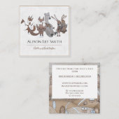 Carte De Visite Carré Auteur de livres pour enfants (Devant / Derrière)