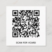 Carte de visite Carré auteur ou écrivain (Dos)