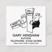 Carte de visite Carré auteur ou écrivain (Devant)