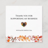 Carte De Visite Carré Automne Feuillage de l'automne Rouge orange (Dos)