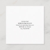 Carte De Visite Carré Automne Rustique Orange Citrouille (Dos)