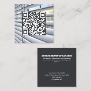 Carte De Visite Carré Aveugles de fenêtre QR