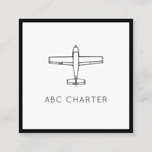 Carte De Visite Carré Avion Aviation