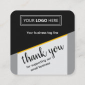 Carte De Visite Carré Avis Google | Code QR de lien de révision d'entrep (Dos)