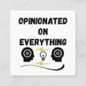 Carte De Visite Carré Avis Sur Tout (Dos)