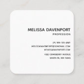 Carte De Visite Carré Azure Blue Caribbean Tropical Beach (Dos)