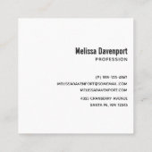 Carte De Visite Carré Azure Blue Caribbean Tropical Beach (Dos)