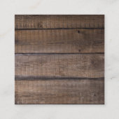 Carte De Visite Carré Baby shower Rustique Devine Combien De Baisers Car (Dos)