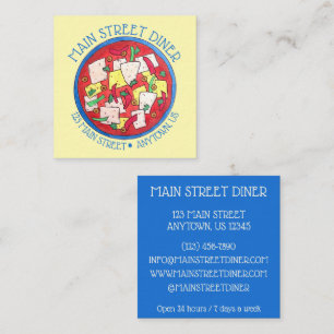 Carte De Visite Carré Bacalao Cuisine portoricaine Morue Salée Poisson S