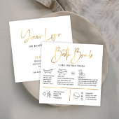 Carte De Visite Carré Bain Bomb Instructions Chic White & Gold Logo