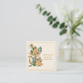 Carte De Visite Carré Baker Bakery Baking Utensils (Debout devant)