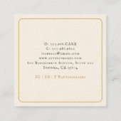 Carte De Visite Carré Baker Bakery Baking Utensils (Dos)