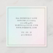 Carte De Visite Carré Bakery Pastry Chef Baker Square Business Card (Dos)