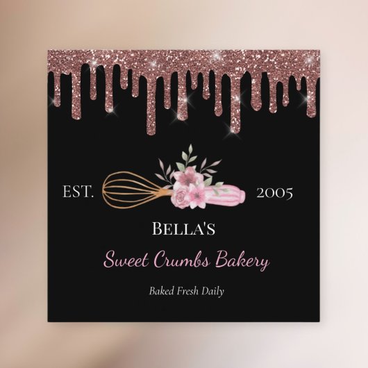 Carte De Visite Carré Baking Business Whisk Card