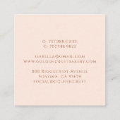Carte De Visite Carré Baking Utensils Baker Bakery (Dos)