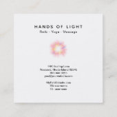 Carte De Visite Carré *~* Bal des mains d'énergie pour la guérison légèr (Dos)