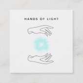 Carte De Visite Carré *~* Bal Energy Hands + Reiki Light Heure (Devant)
