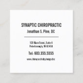 Carte De Visite Carré Balancing Stones Chiropractic Carré (Dos)