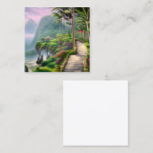 Carte De Visite Carré Bali est l'une des destinations les plus appréciée (Devant / Derrière)