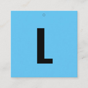 Carte De Visite Carré Balise d'affichage Carré de taille L bleu simple