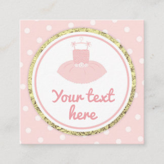 Carte De Visite Carré Balise Favoriser le Baby shower Tutu