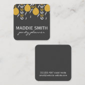 Carte De Visite Carré Ballons de fête (Devant / Derrière)