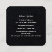 Carte De Visite Carré Balloon Party Decor Premium (Dos)