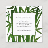 Carte De Visite Carré Bambou vert (Dos)