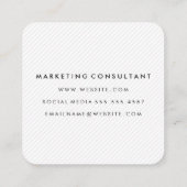 Carte De Visite Carré Bandes de rotation de la lettre (Dos)